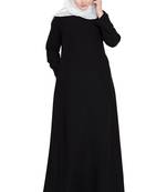 Black a- line simple abaya