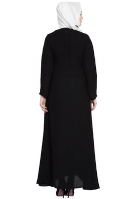 Black a- line simple abaya 5