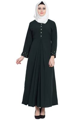 Green stylish abaya for women 1
