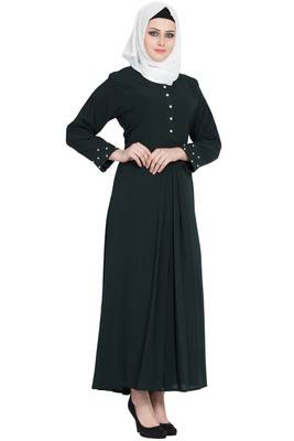 Green stylish abaya for women 3