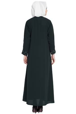 Green stylish abaya for women 4
