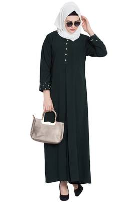 Green stylish abaya for women 5