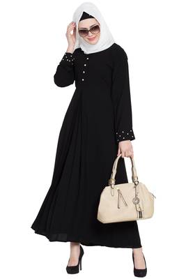 Black stylish abaya for women 5