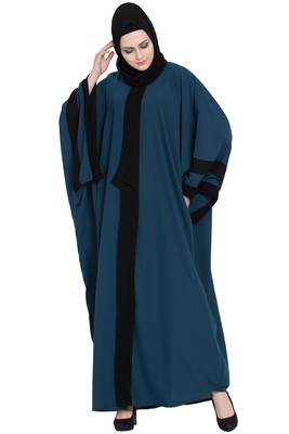Teal green afghani style kaftaan abaya 1