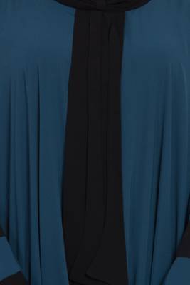 Teal green afghani style kaftaan abaya 4