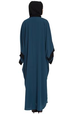 Teal green afghani style kaftaan abaya 5