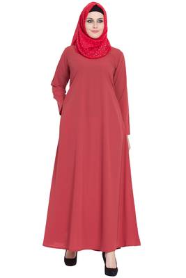 Flamingo a-line simple abaya 1