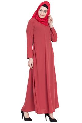 Flamingo a-line simple abaya 2