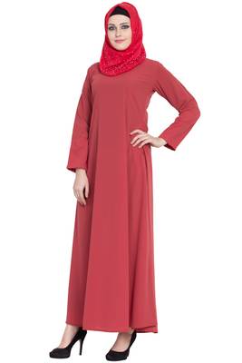 Flamingo a-line simple abaya 3