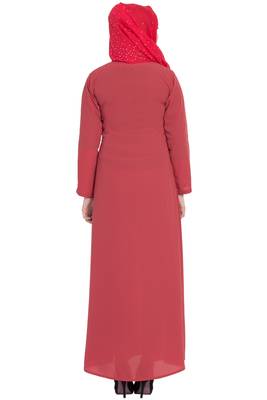 Flamingo a-line simple abaya 5