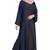 Navy blue & dark grey nida shrugg abaya