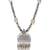 Infuzze Antique Gold-Toned & Oxidised Silver-Toned Textured Tribal Necklace