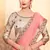 Brown Embroidered Satin Semi Stitched wedding lehenga