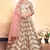 Brown Embroidered Satin Semi Stitched wedding lehenga