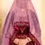 Maroon Embroidered Satin Semi Stitched wedding lehenga