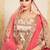 Tortilla Brown Thread Embroidered With Swarovski and Stone Work Satin Semi Stitched Wedding Lehenga