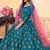 Sky Blue Embroidered Satin Semi Stitched wedding lehenga