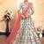 Grey Embroidered Satin Semi Stitched wedding lehenga