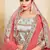 Grey Embroidered Satin Semi Stitched wedding lehenga