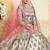 Grey Embroidered Satin Semi Stitched wedding lehenga