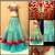 blue color heavy thread work net fabric bollywood style unstiched lehenga with dupatta