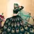 Dark Green Embroidered Satin Semi Stitched wedding lehenga