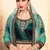 Dark Green Embroidered Satin Semi Stitched wedding lehenga