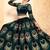 Dark Green Embroidered Satin Semi Stitched wedding lehenga