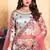 Grey Embroidered Satin Semi Stitched wedding lehenga
