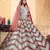 Grey Embroidered Satin Semi Stitched wedding lehenga