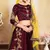 Maroon Embroidered Satin Semi Stitched wedding lehenga