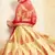 Beige Embroidered Satin Semi Stitched wedding lehenga