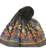 Stole For Women - Hand Work Emboidered Premium Cotton Stole