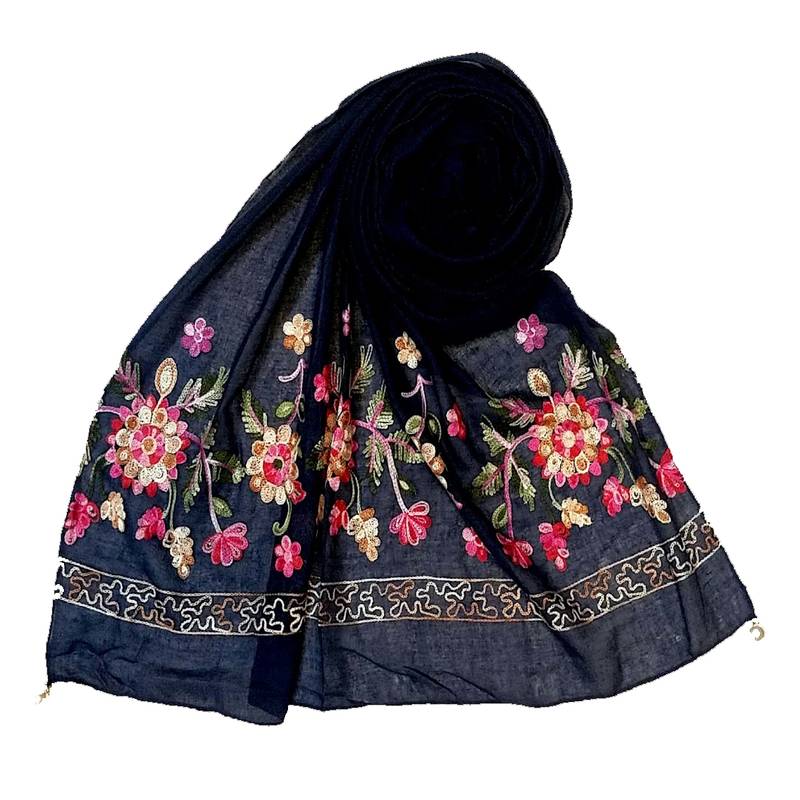 Best Seller - Designer Hand Work Flower Cotton Stole