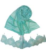 Stole For Women - Designer Diamond Studed Cotton Lace Hijab