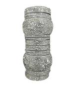 Prosper Hyderabadi Bridal Joda, Silver Party Wear Bangle Set For Women And Girls Stylish 14 Pieces