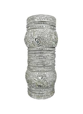 Prosper Hyderabadi Bridal Joda, Silver Party Wear Bangle Set For Women And Girls 14 Pieces 1