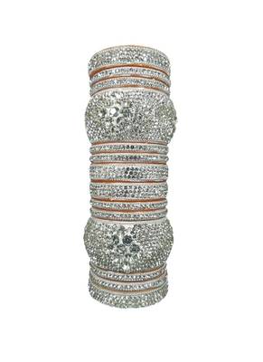 Prosper Hyderabadi Bridal Joda, Silver Party Wear Bangle Set For Women And Girls  Stylish 14 Pieces 1