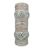 Prosper Hyderabadi Bridal Joda, Silver Party Wear Bangle Set For Women And Girls  Stylish 14 Pieces