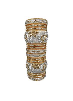 Prosper Hyderabadi Bridal Joda, Golden Silver Party Wear Bangle Set For Women And Girls 14 Pieces 1