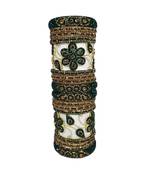 Prosper Beautiful And Glamorous Dark Green Color Flower Shape Bangle Set Party Wear For Women And Girls 14 Pieces