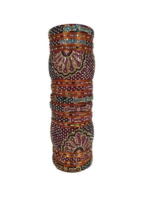 Prosper Hyderabadi Bridal Joda Multicolor Party Wear Bangle Set For Women And Girls 18 Pieces 3