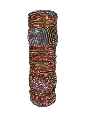 Prosper Hyderabadi Bridal Joda Multicolor Party Wear Bangle Set For Women And Girls 18 Pieces 1