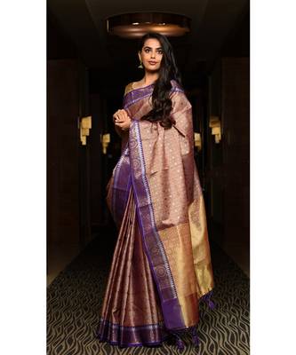 Multicolor Handwoven Kora Muslin Banarasi Saree 2