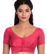 Platinum Solid Pink Ready to wear Saree Blouse