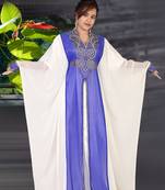 Multicolor embroidered georgette islamic kaftan