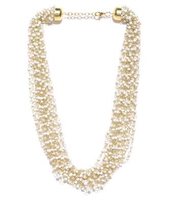 Infuzze Gold-Toned & White Layered Necklace 1
