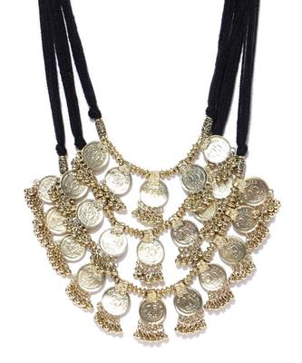 Infuzze Antique Gold-Toned Layered Necklace 1