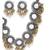 Infuzze Oxidised Silver-Toned & Antique Gold-Toned Mirror-Work Jewellery Set