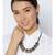 Infuzze Oxidised Silver-Toned & Antique Gold-Toned Mirror-Work Jewellery Set
